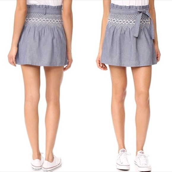 Current/Elliot Chambray Mini Skirt, NWT - Picture 4 of 4